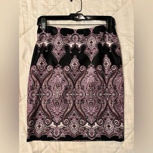 Purple/black/tan Mini skirt